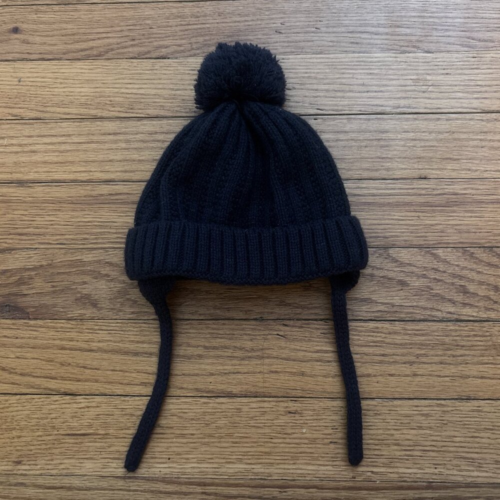 Zara Kids Hat & Infinity Scarf Set—Black